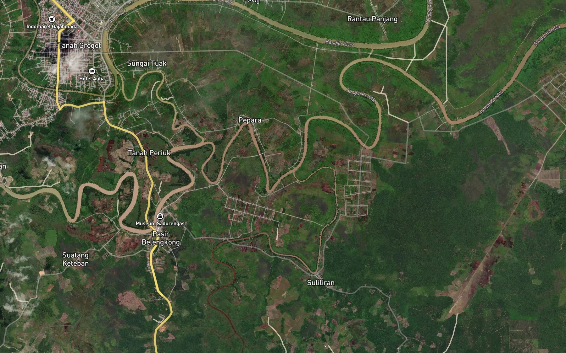 Satellite map of the Sungai Suliliran