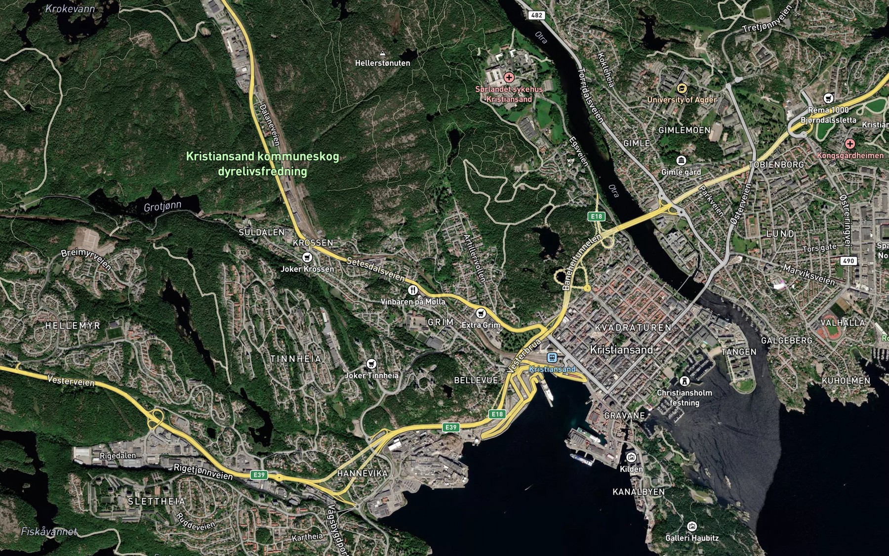 Satellite map of the Grimsbekken