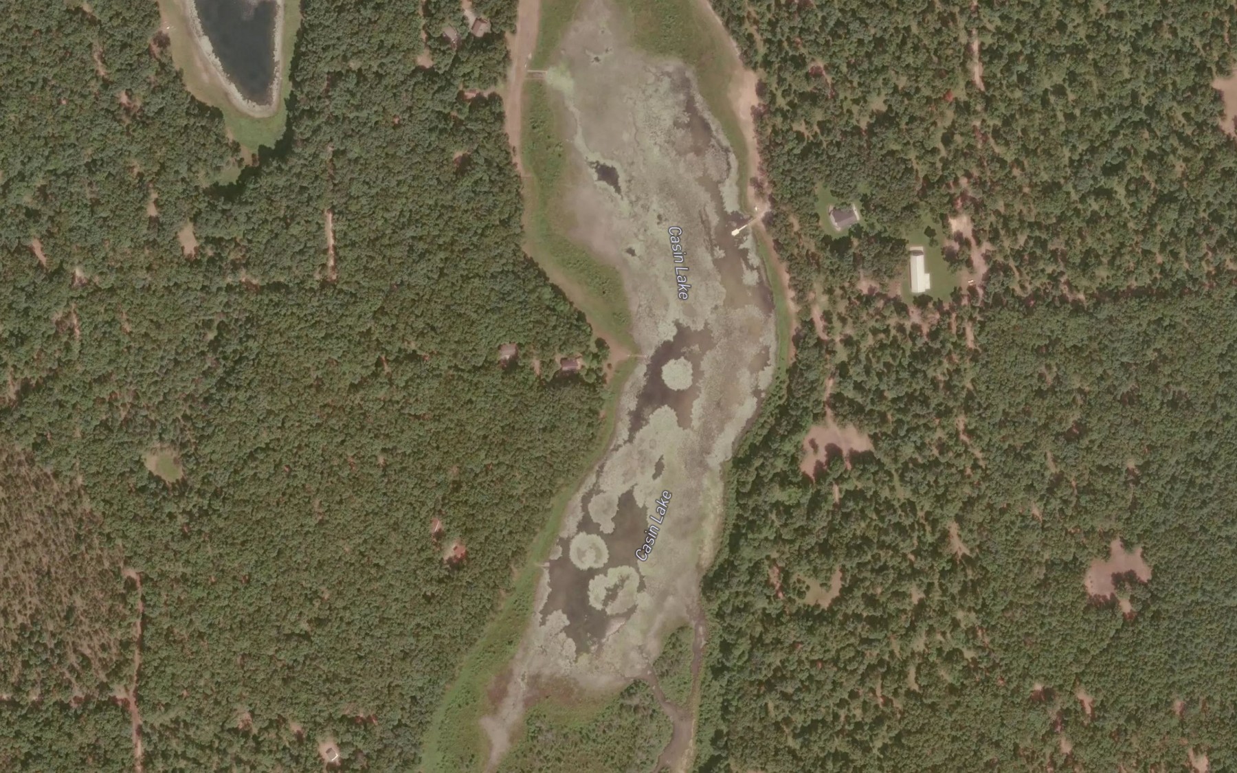 Satellite map of the Casin Lake
