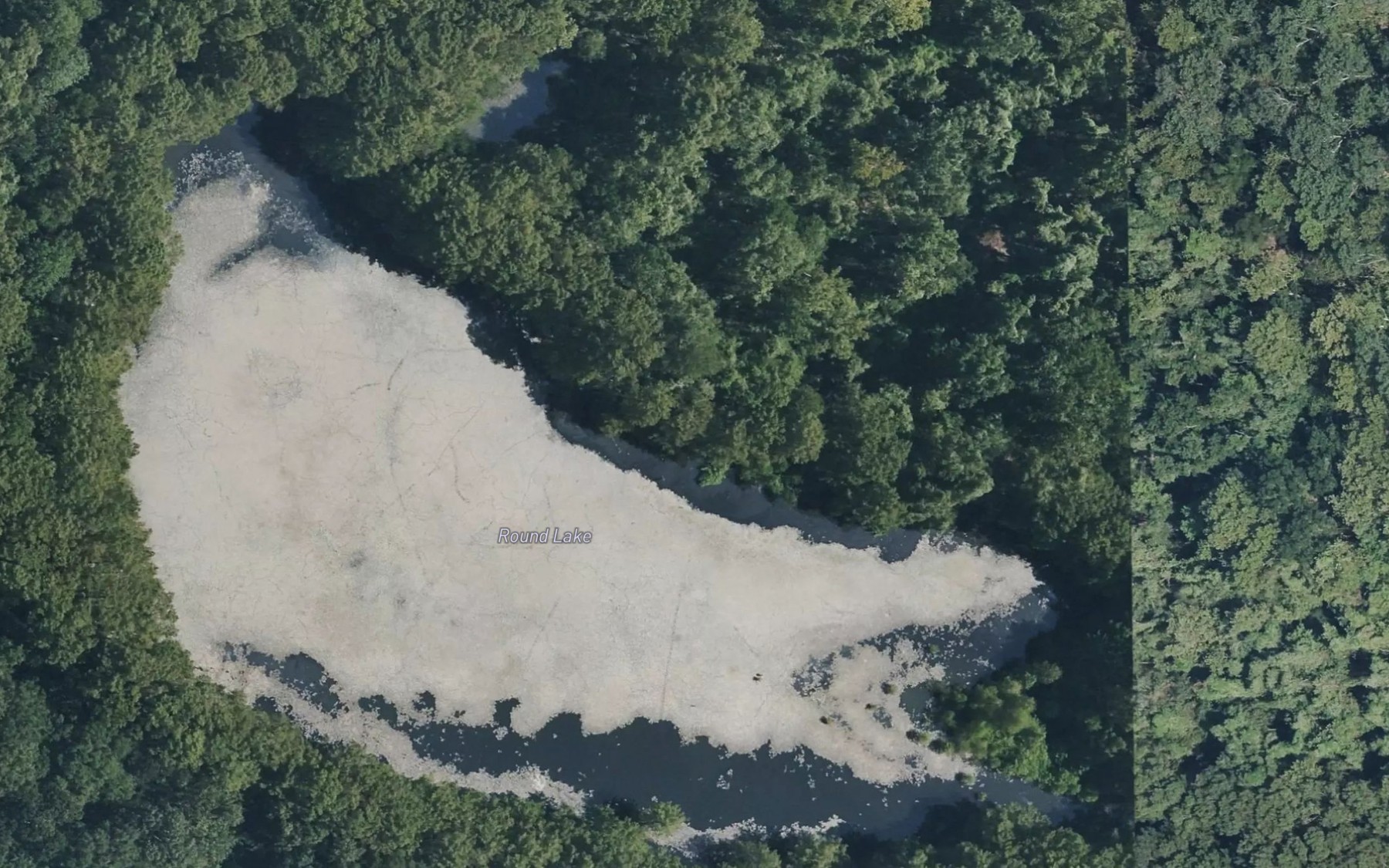 Satellite map of the Round Lake