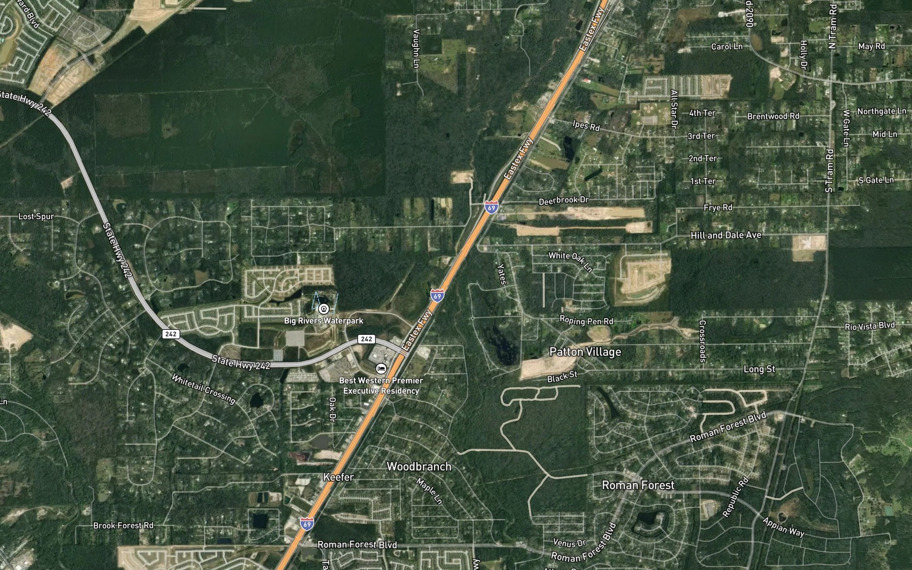 Satellite map of the Mare Branch