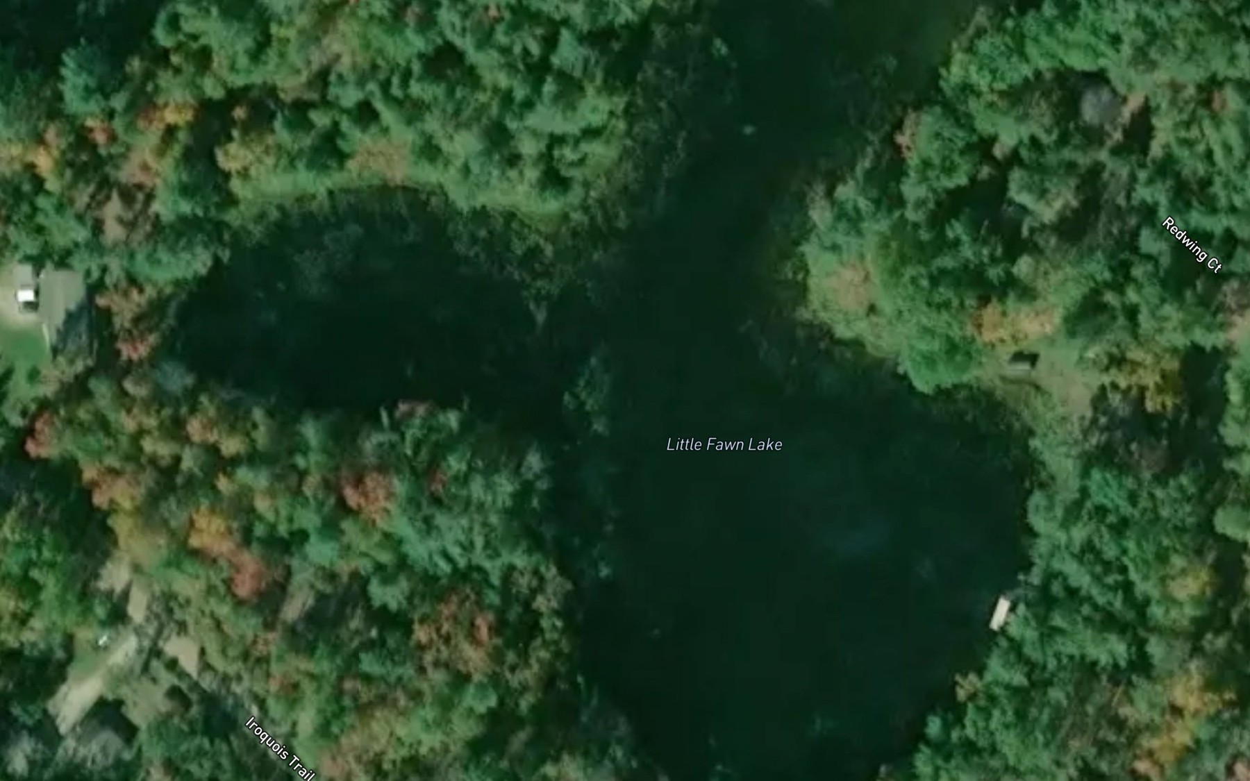 Satellite map of the Little Fawn Lake
