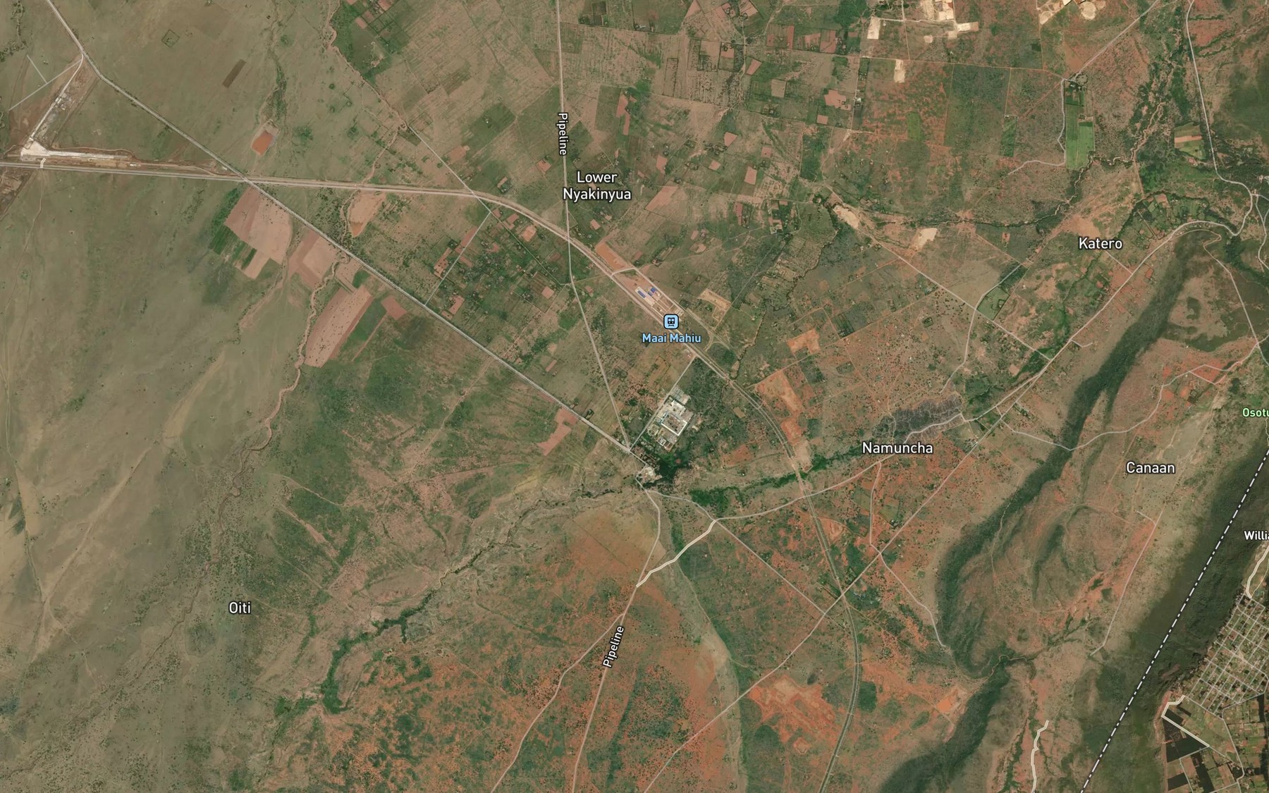 Satellite map of the Little Nkidongi