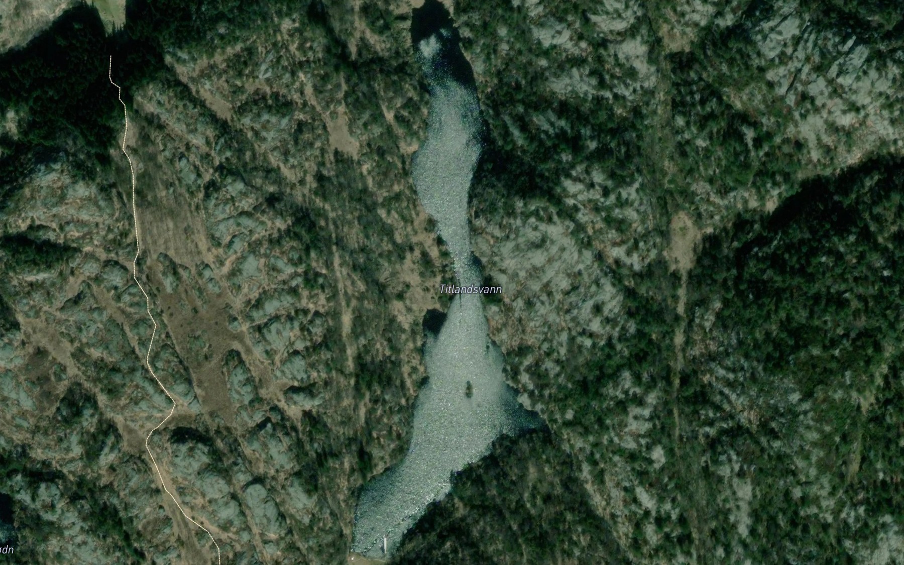 Satellite map of the Bjellandsvatnet