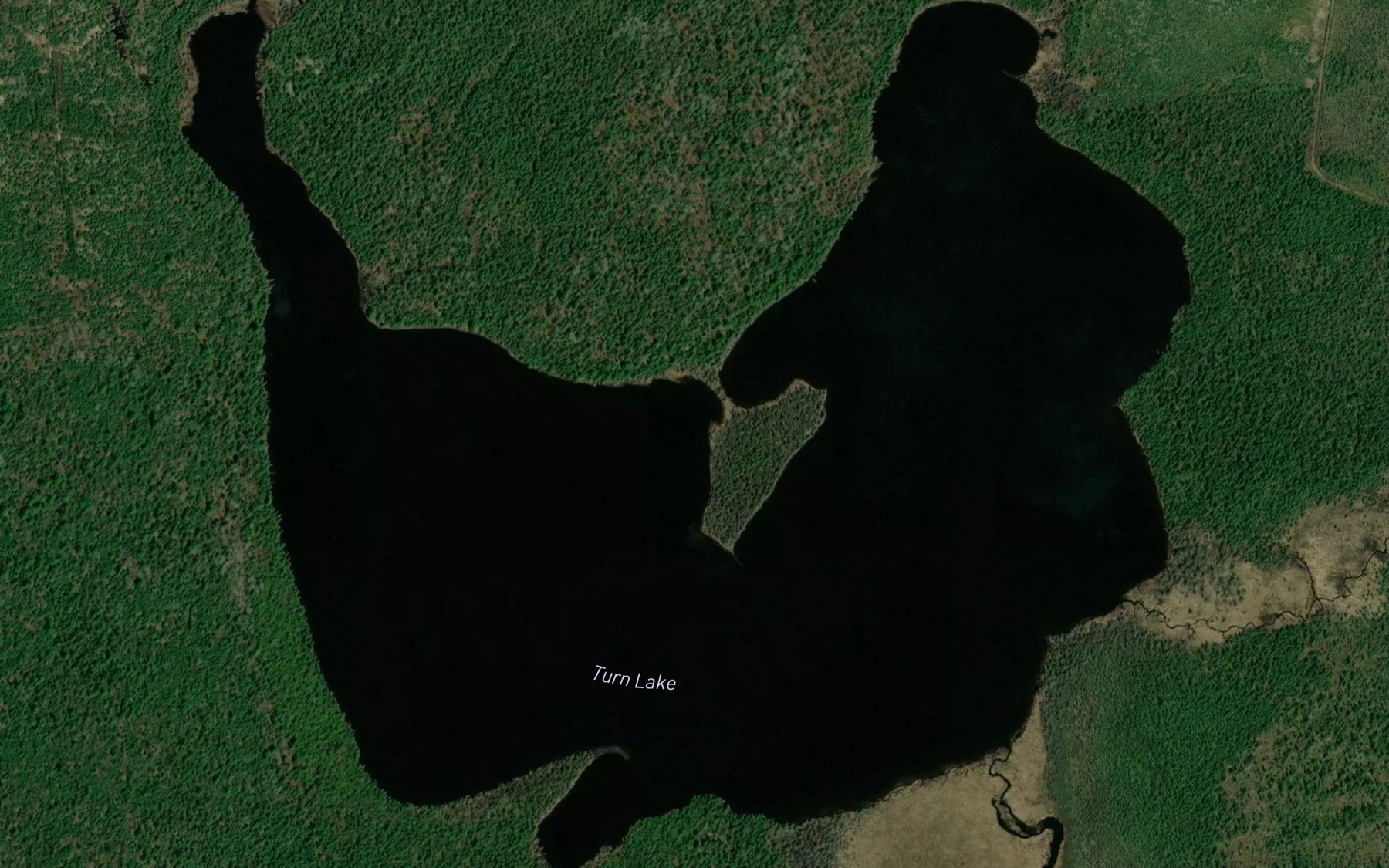 Satellite map of the Turn Lake
