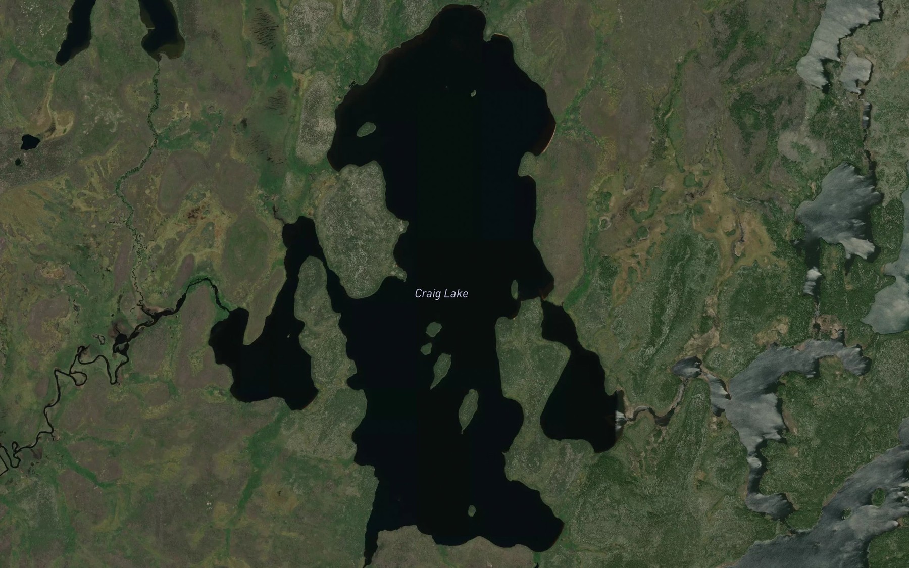 Satellite map of the Craig Lake