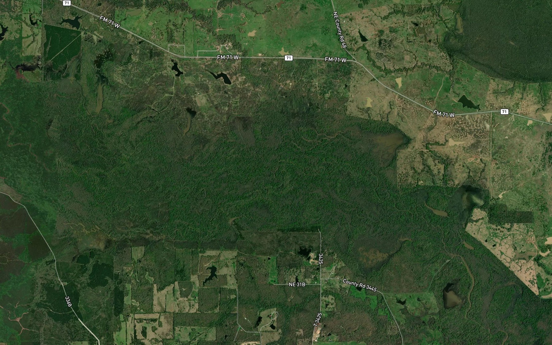 Satellite map of the Lacy Creek