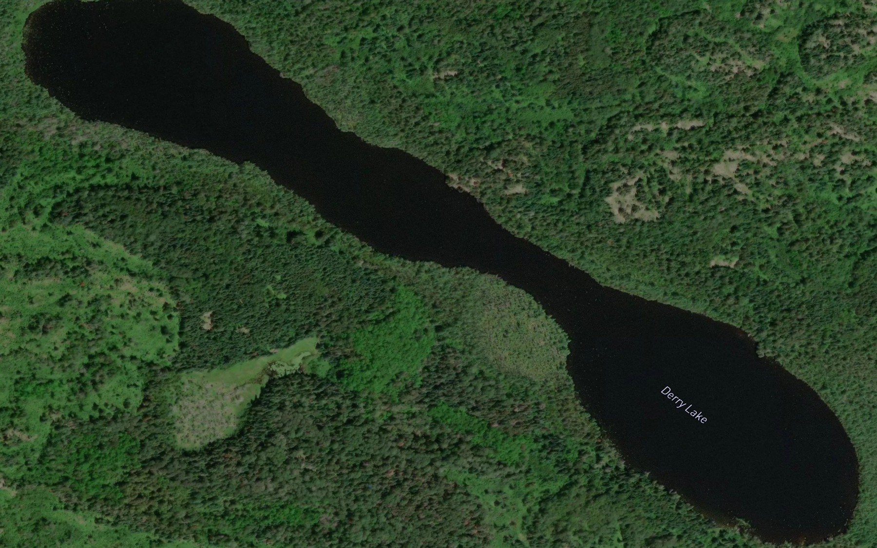 Satellite map of the Derry Lake
