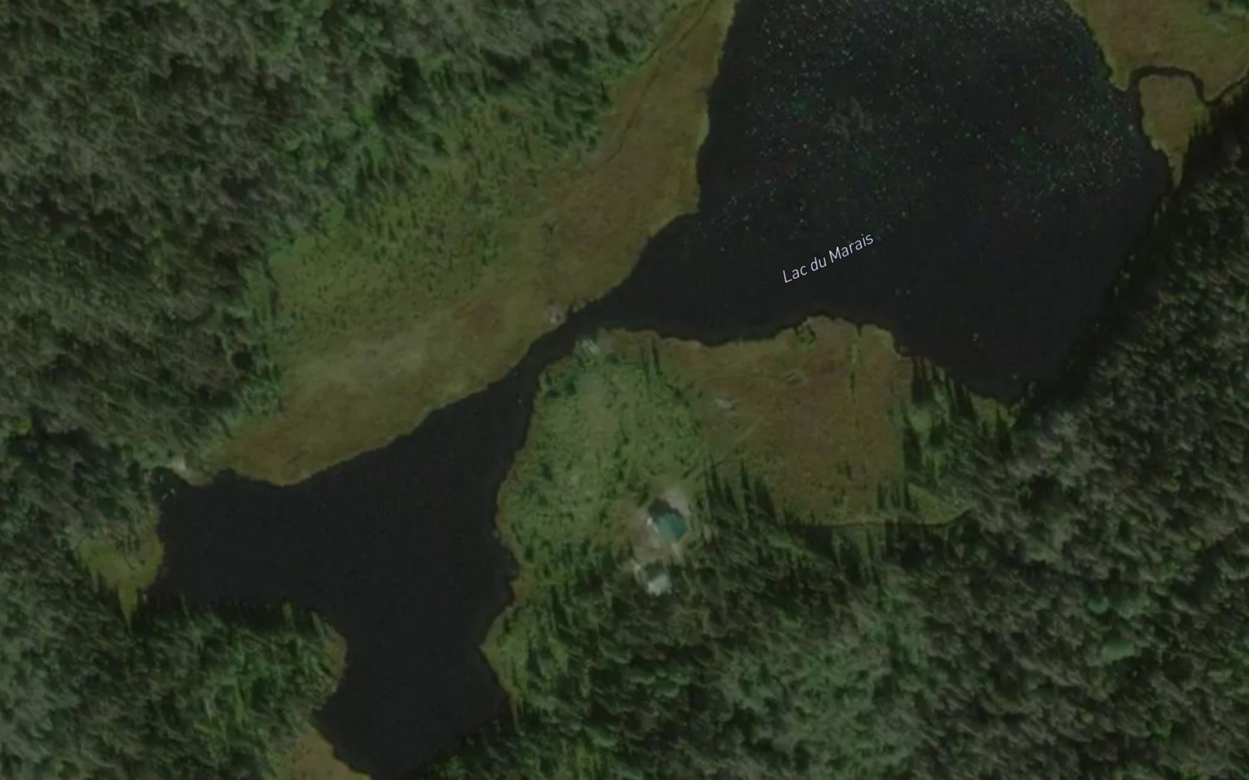 Satellite map of the Lac du Marais