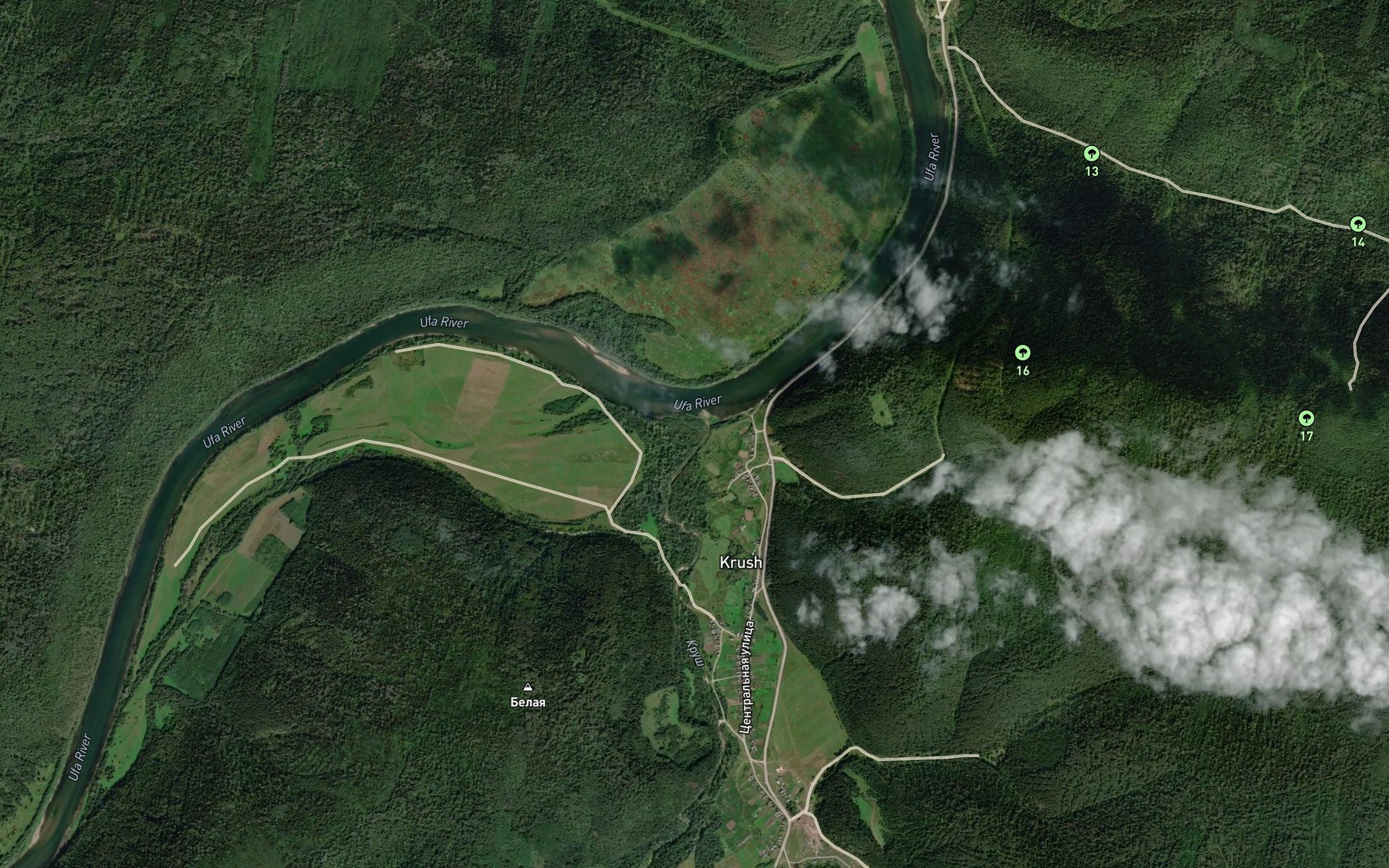 Satellite map of the Krush