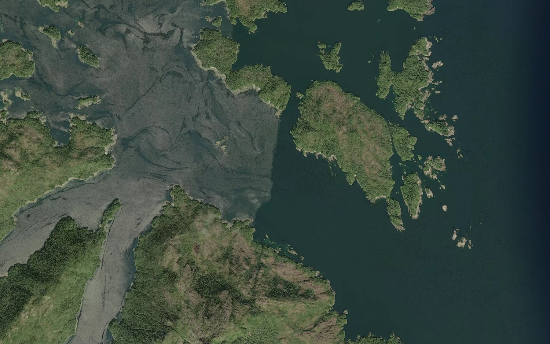 Satellite map of the Kendrick Bay