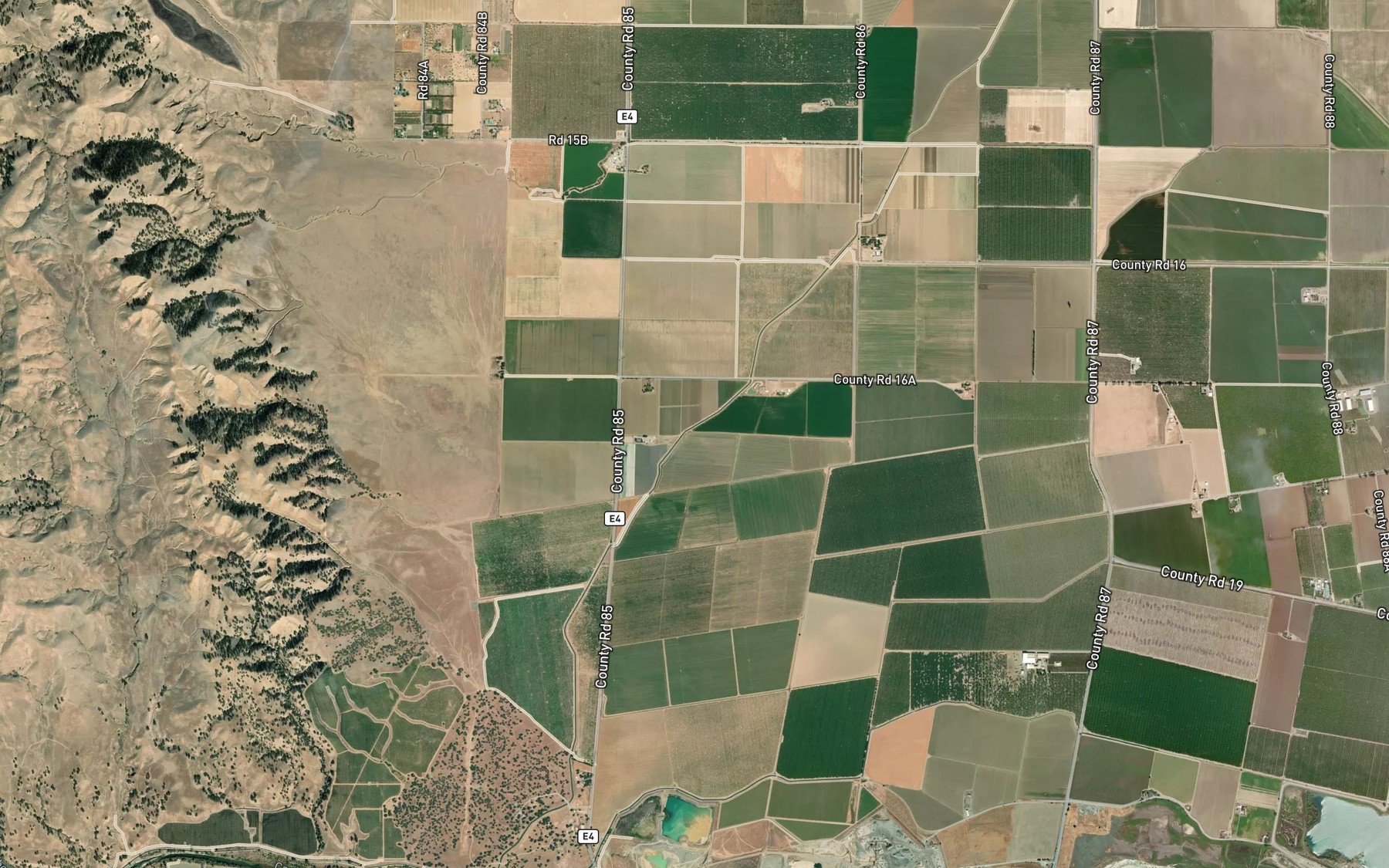 Satellite map of the Hungry Hollow Canal