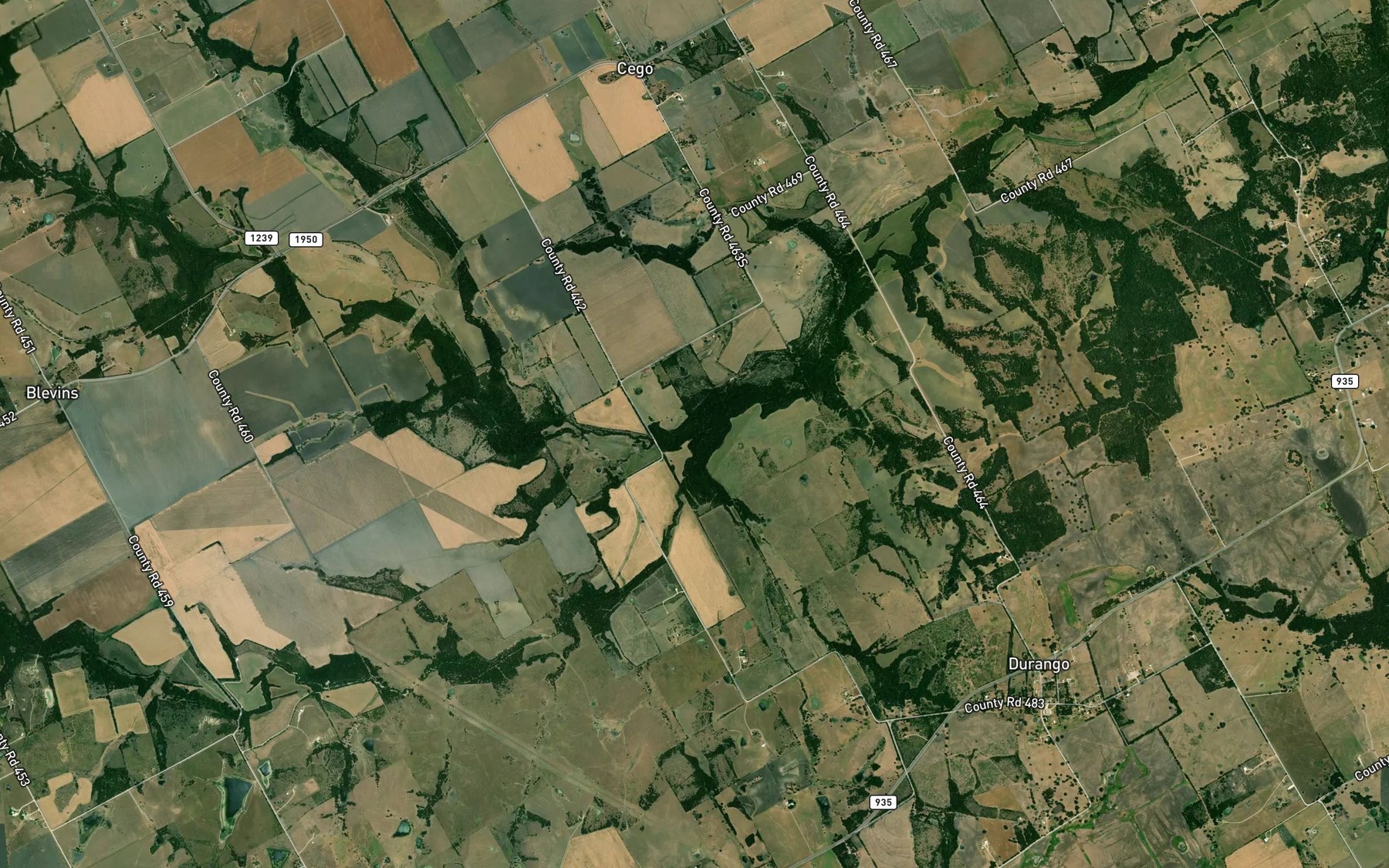Satellite map of the Hoolia Creek