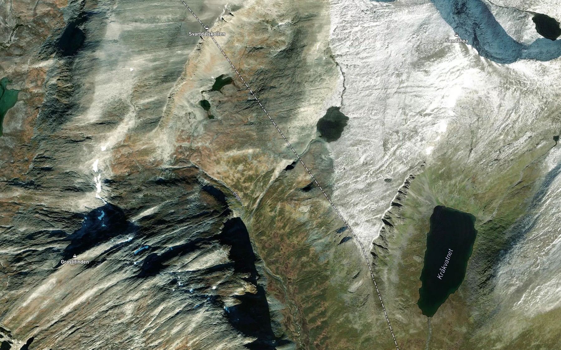 Satellite map of the Tverrbekken