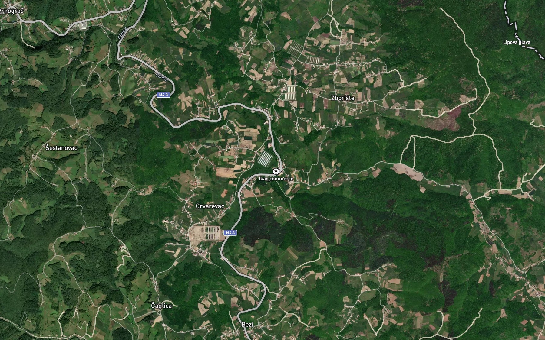 Satellite map of the Stabandza