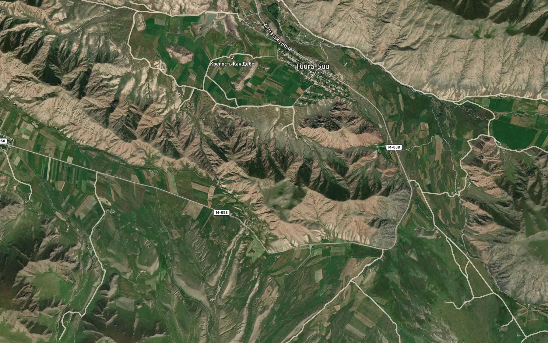 Satellite map of the Kok-Bulak