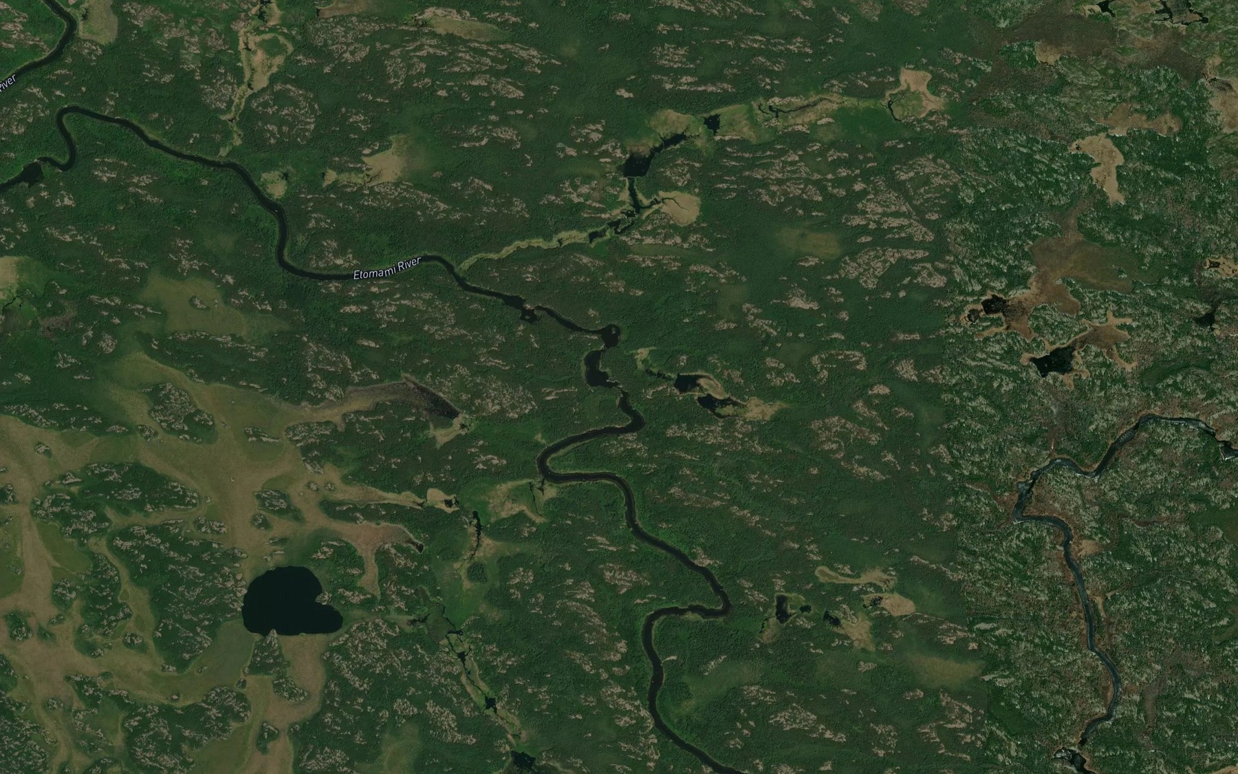 Satellite map of the Wapusakuna Rapids