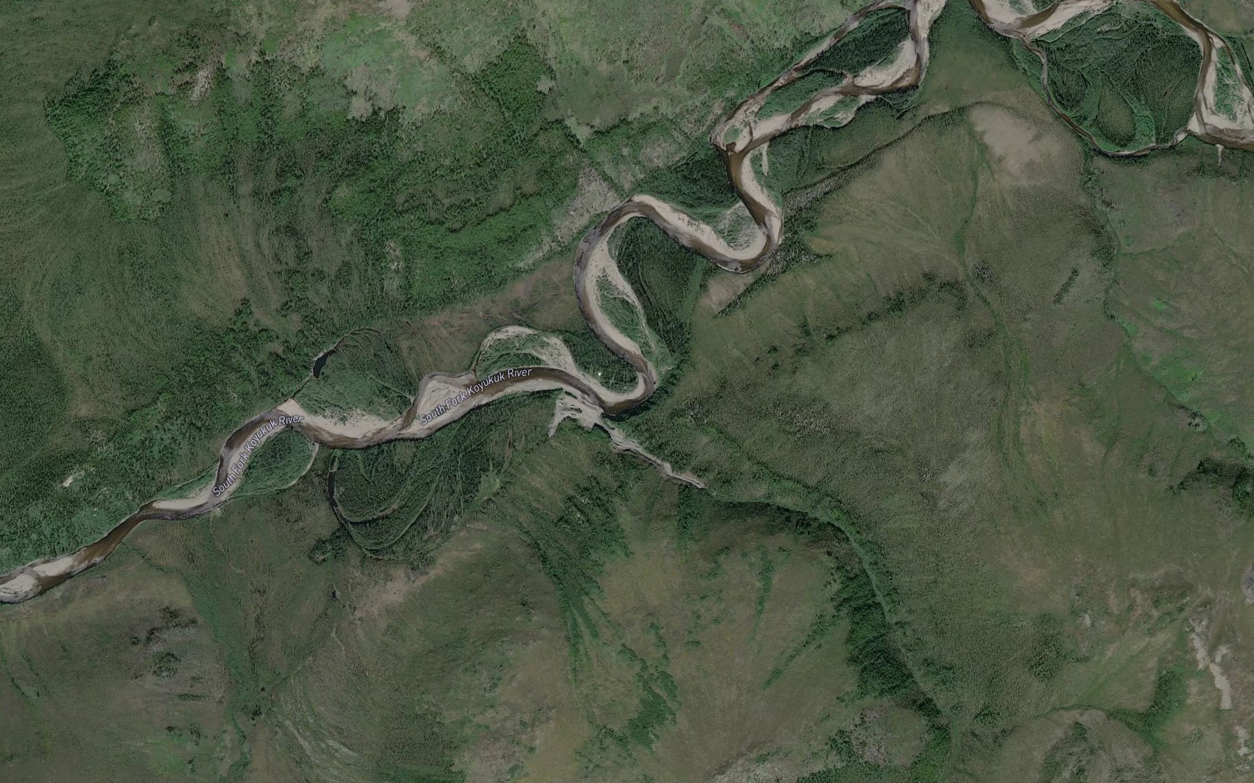 Satellite map of the Davis Creek