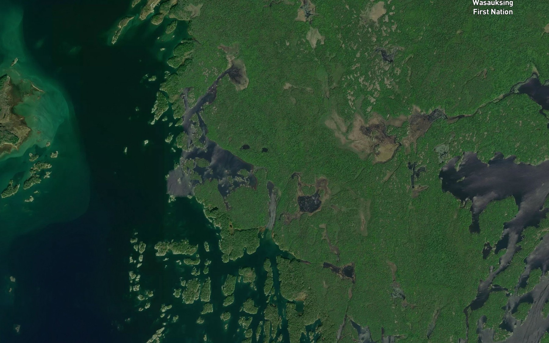 Satellite map of the Surprise Channel