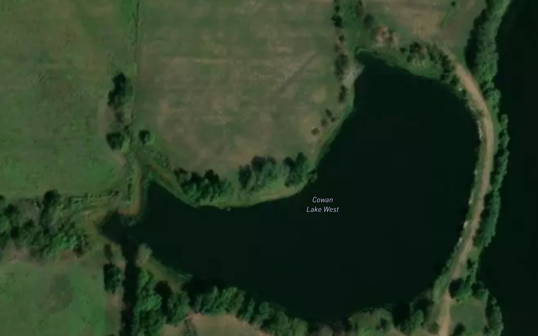 Satellite map of the Cowan Lake West