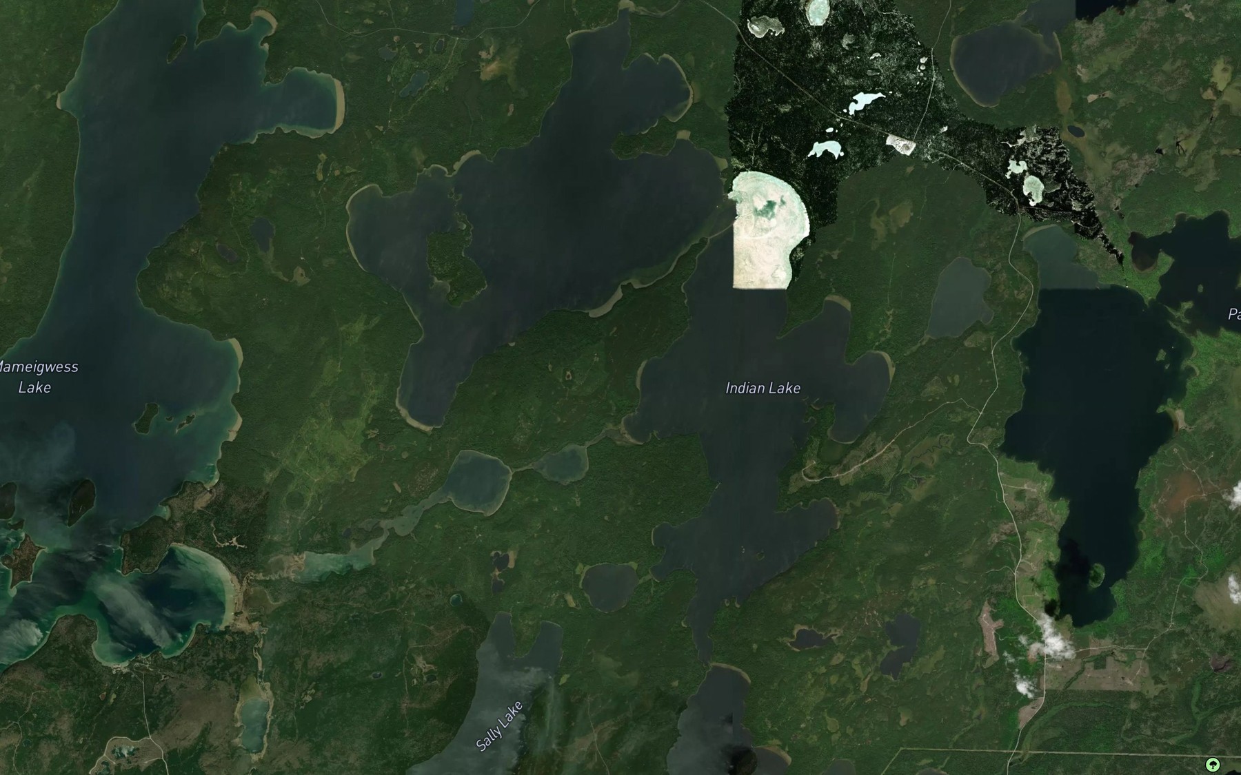 Satellite map of the Indian Lake