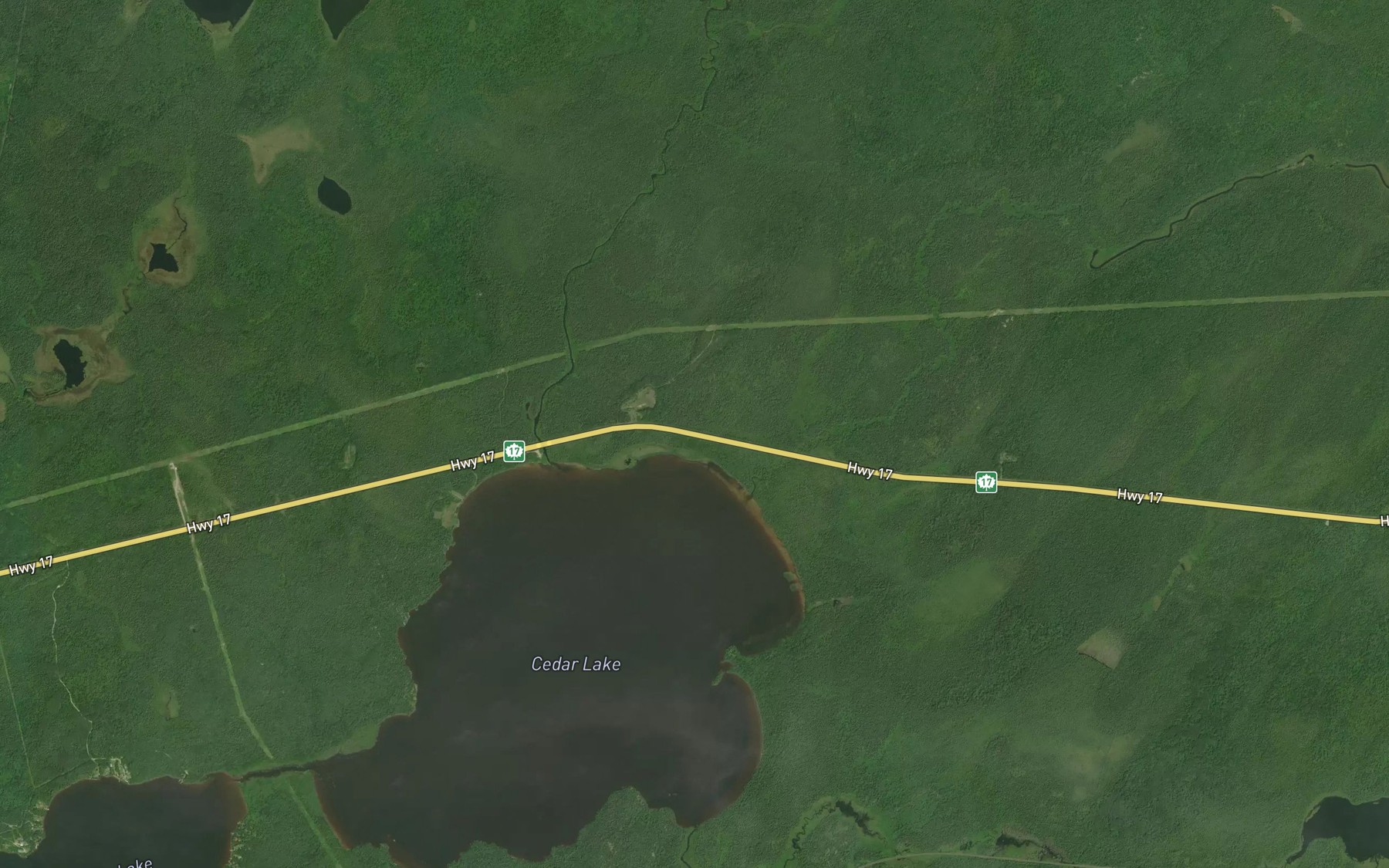 Satellite map of the Alder Creek