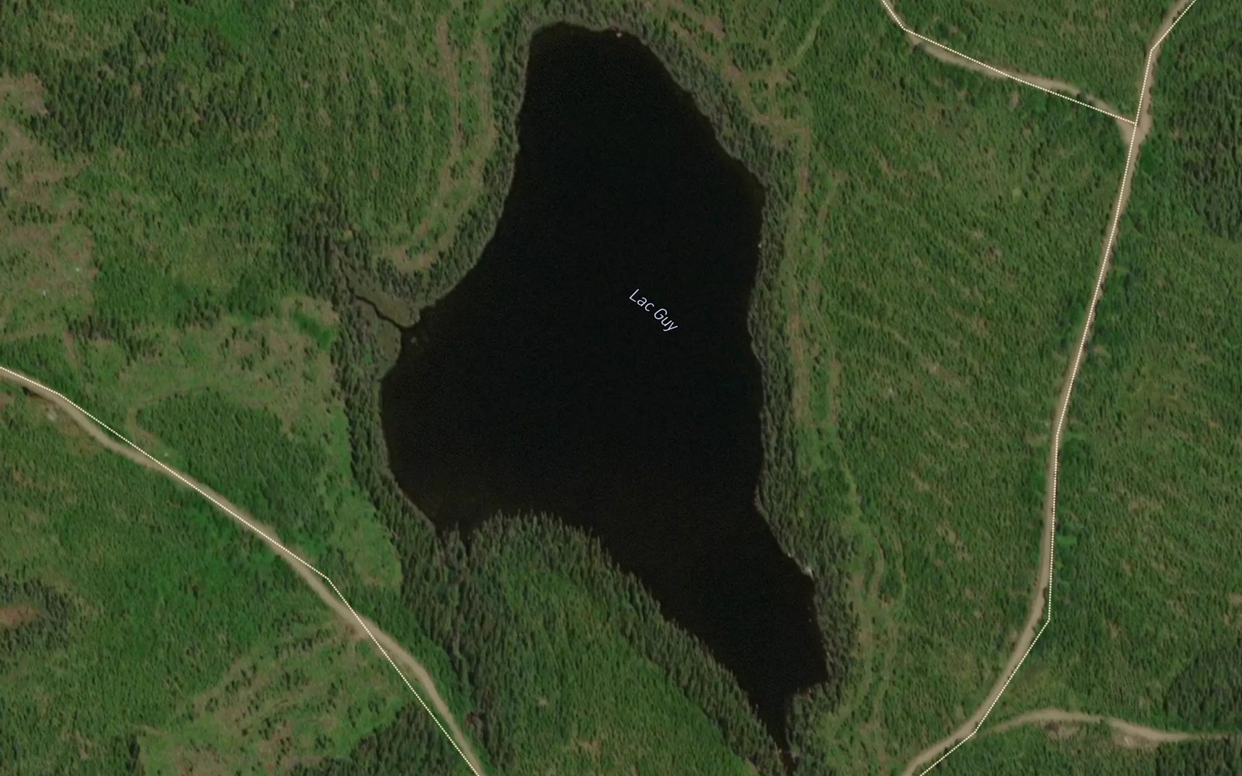 Satellite map of the Lac Guy