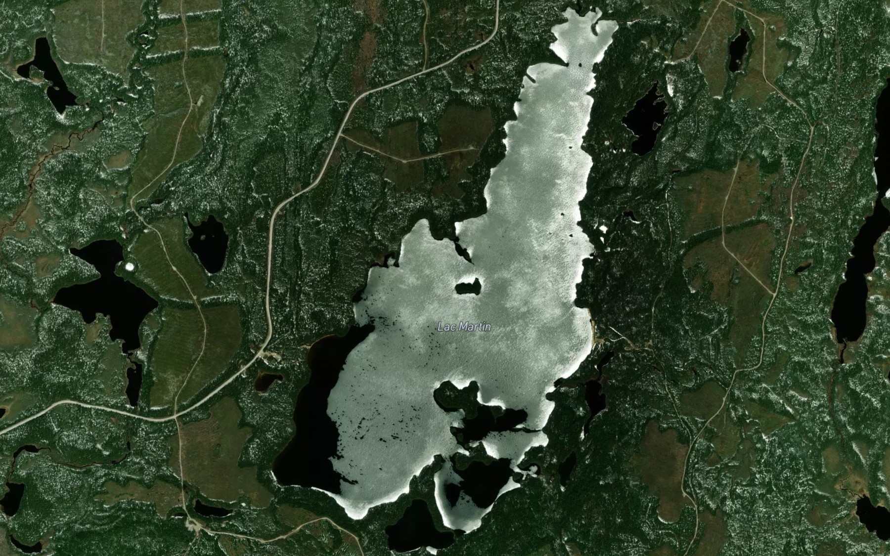 Satellite map of the Lac Martin
