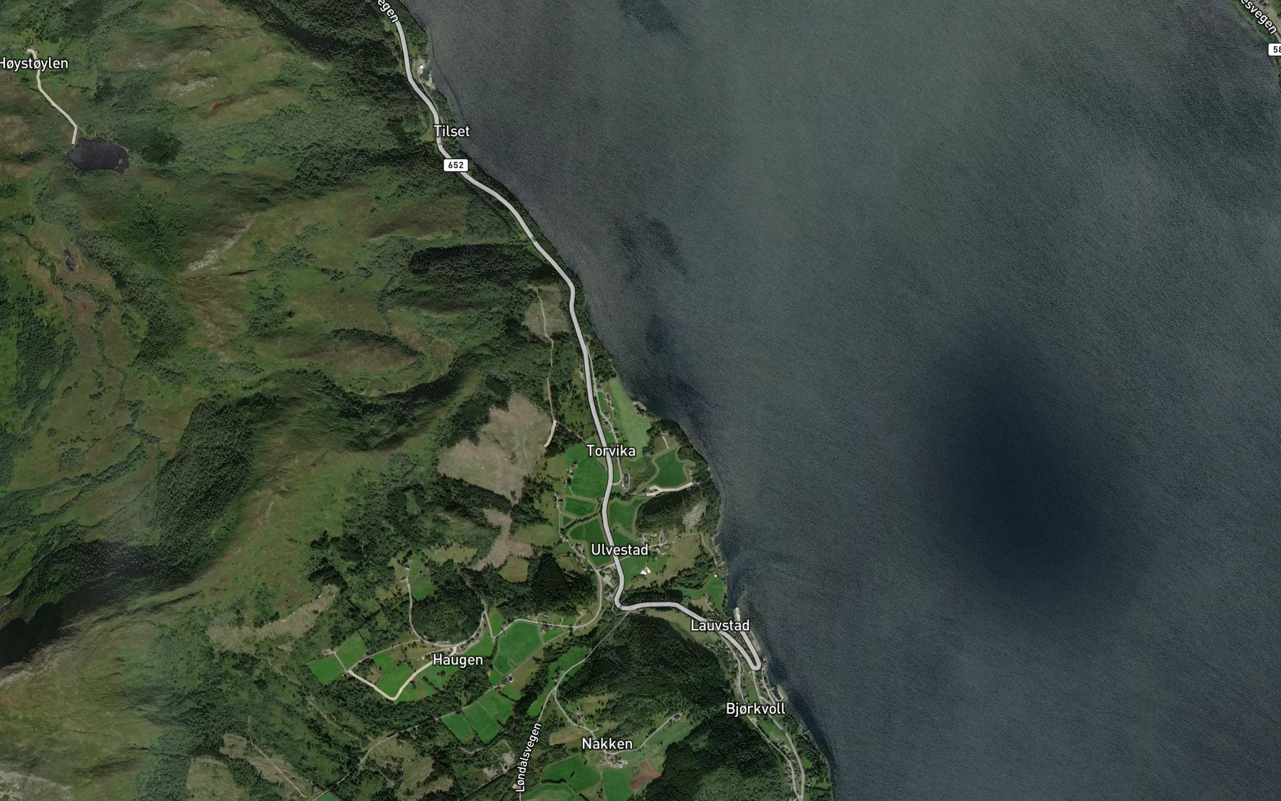 Satellite map of the Torvika