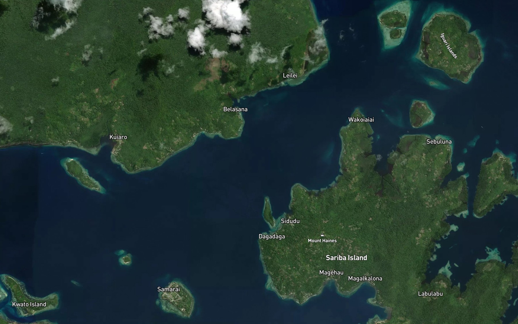 Satellite map of the China Strait