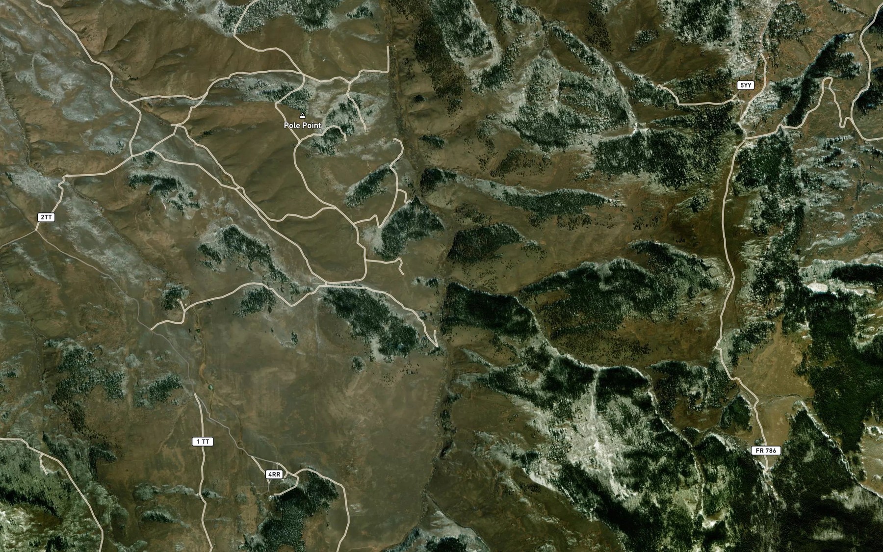 Satellite map of the East Beaver Creek