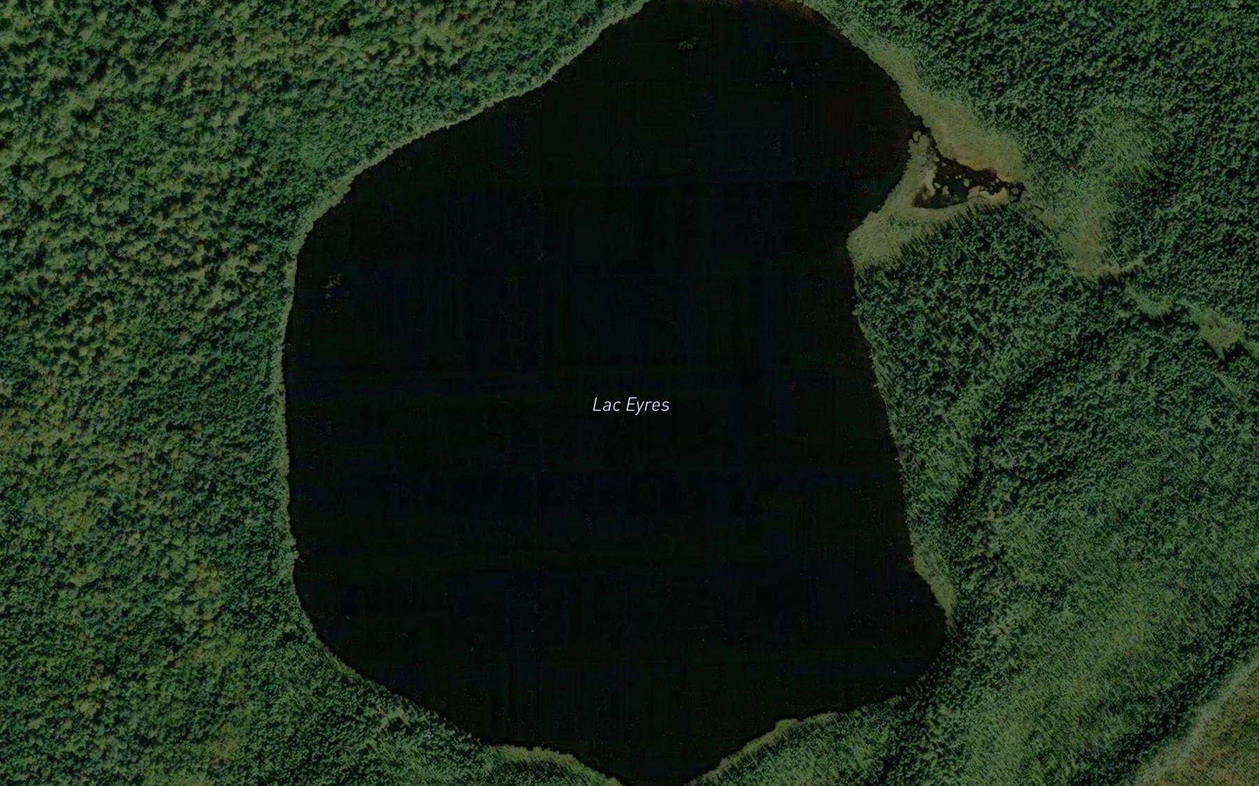 Satellite map of the Lac Eyres