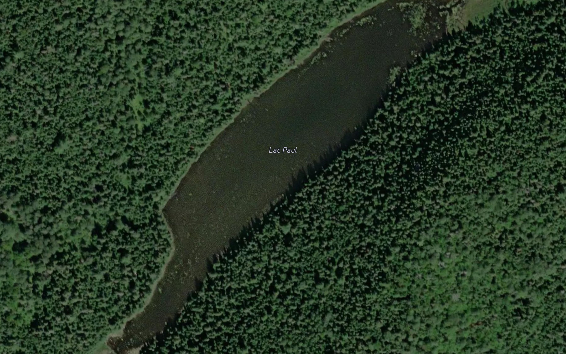 Satellite map of the Lac Paul