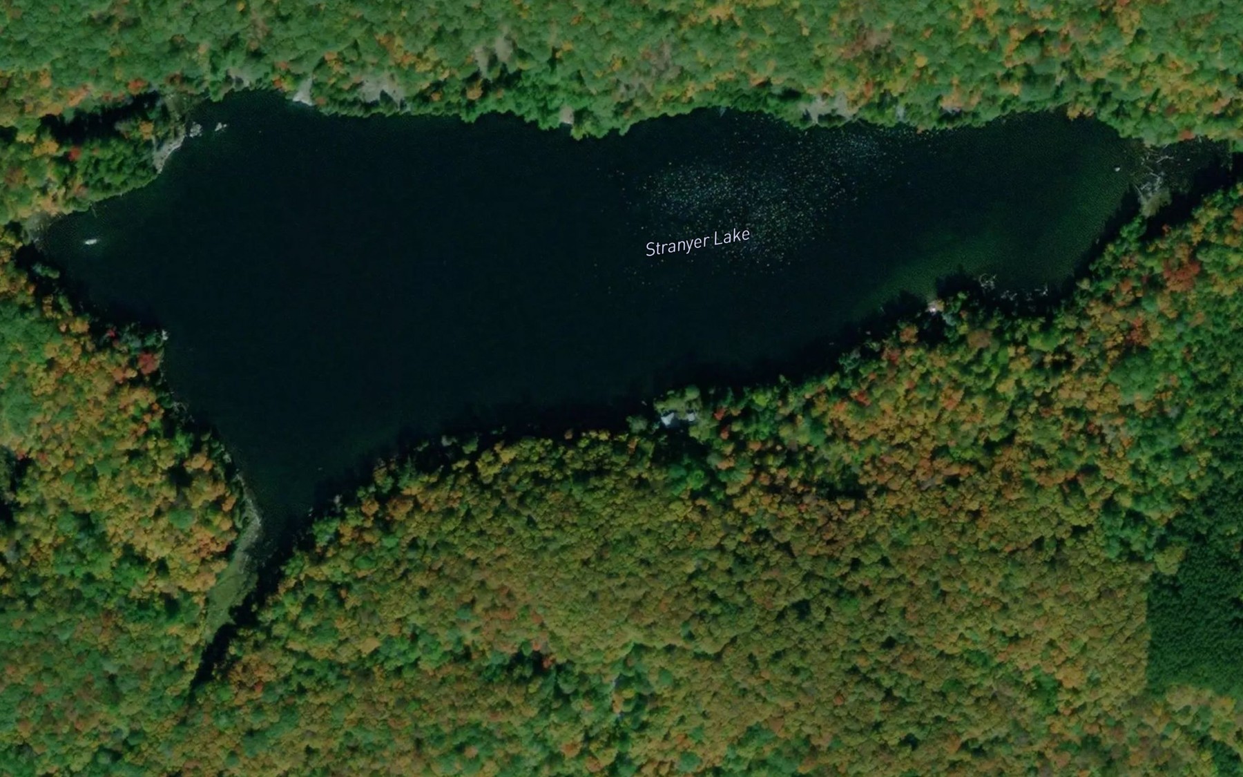 Satellite map of the Stranyer Lake