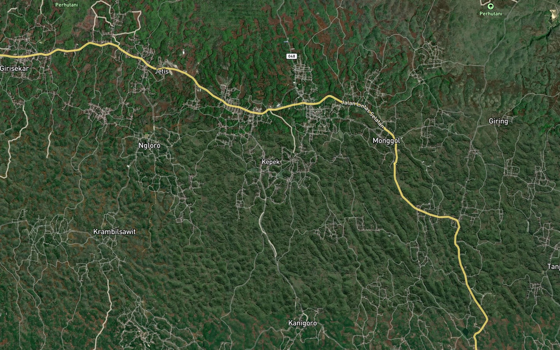 Satellite map of the Telaga Winong