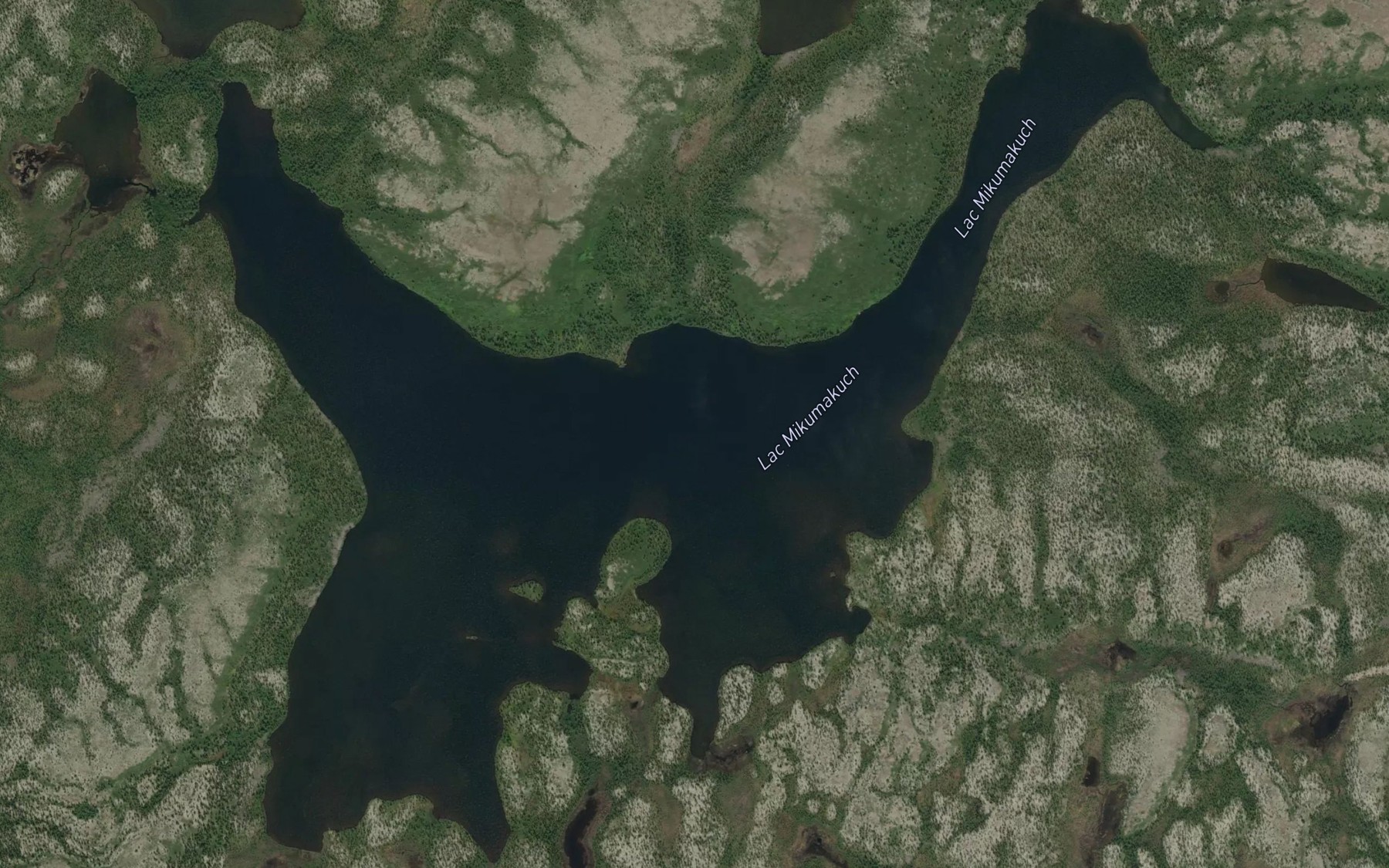 Satellite map of the Lac Mikumakuch