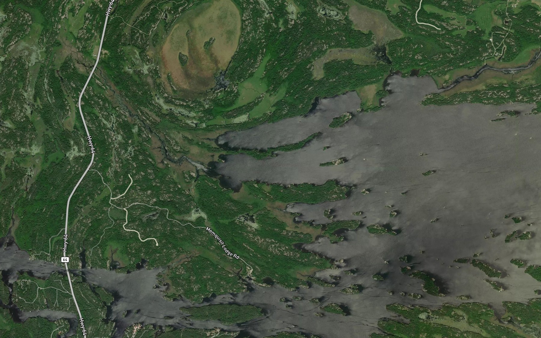 Satellite map of the South Muskrat Bay