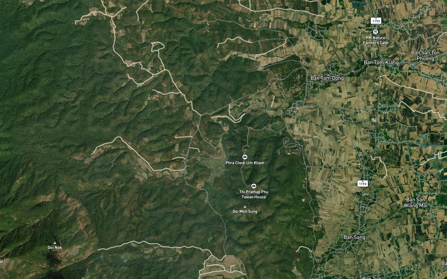 Satellite map of the Ang Kep Nam Huai Thap Chang