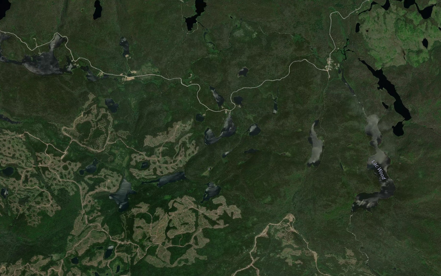Satellite map of the Lac Gaston