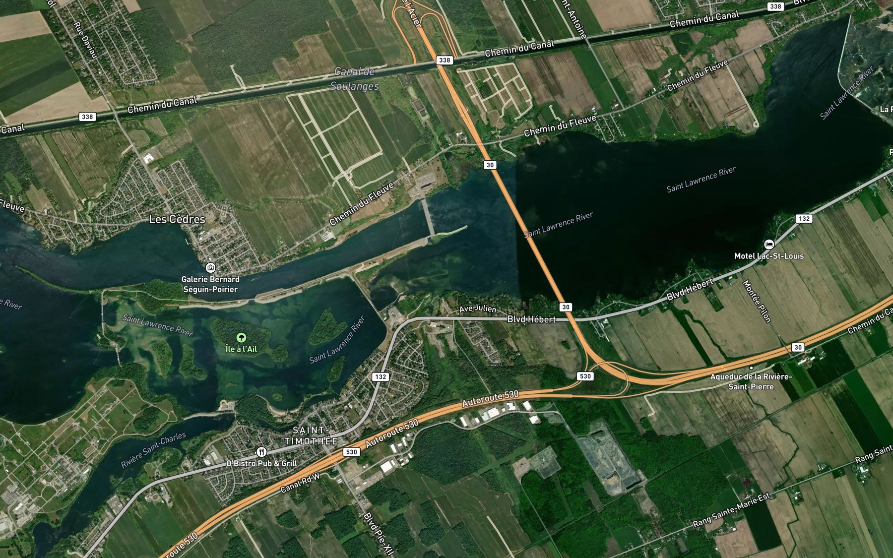 Satellite map of the Baie Bayard
