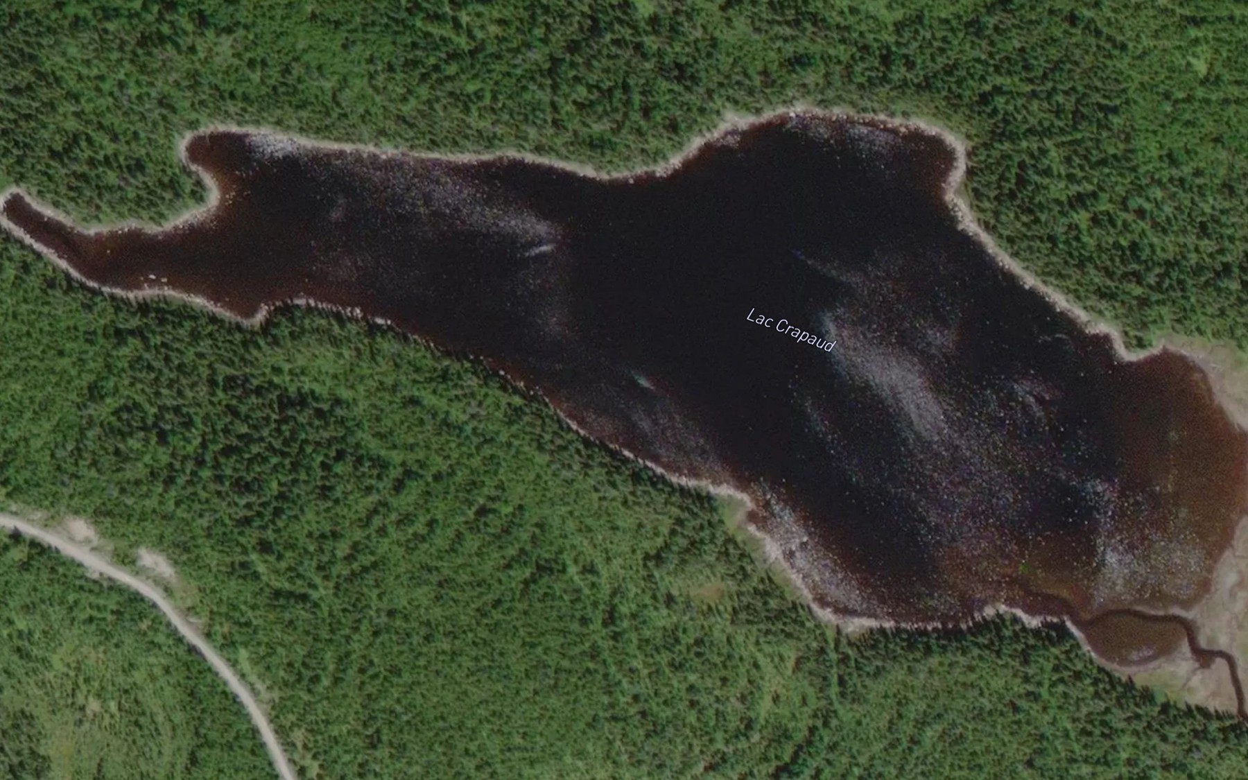 Satellite map of the Lac Crapaud