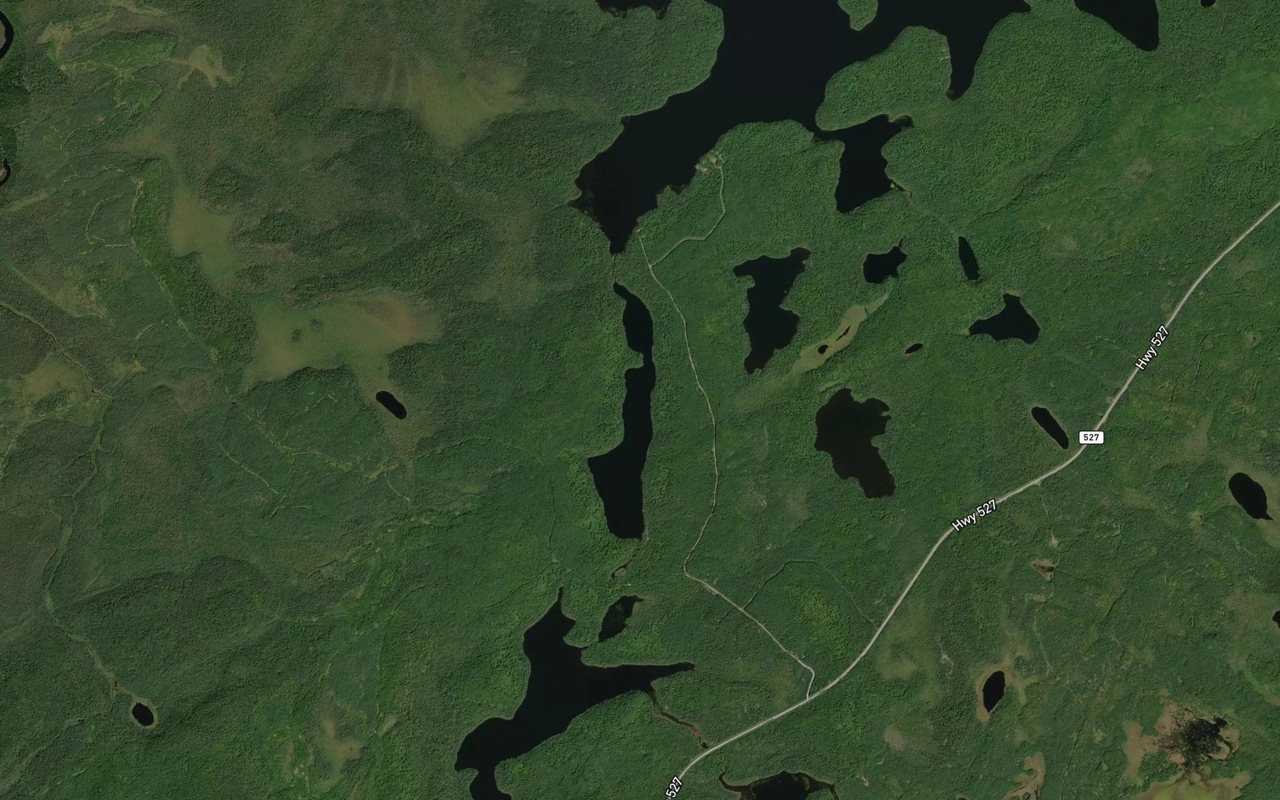 Satellite map of the Cantrill Lake