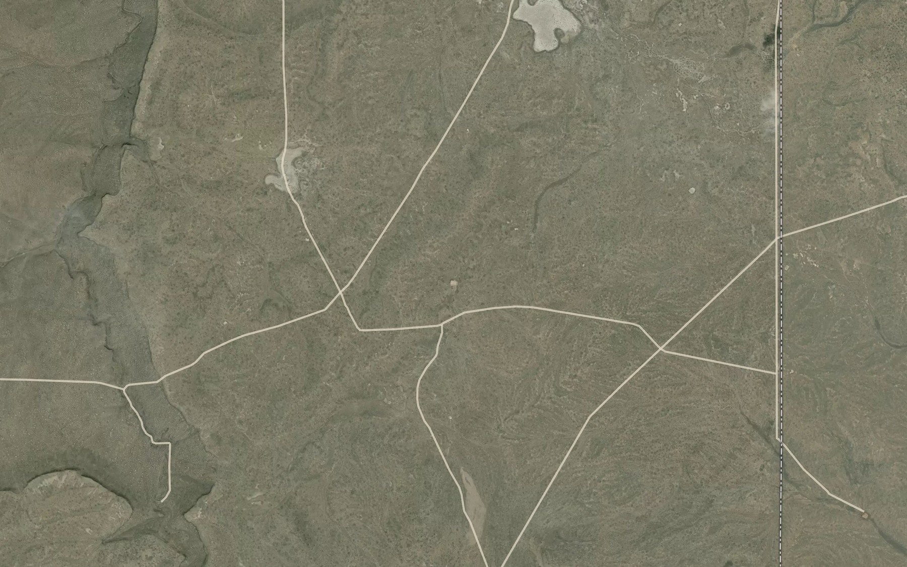 Satellite map of the East Toppin Creek Reservoir