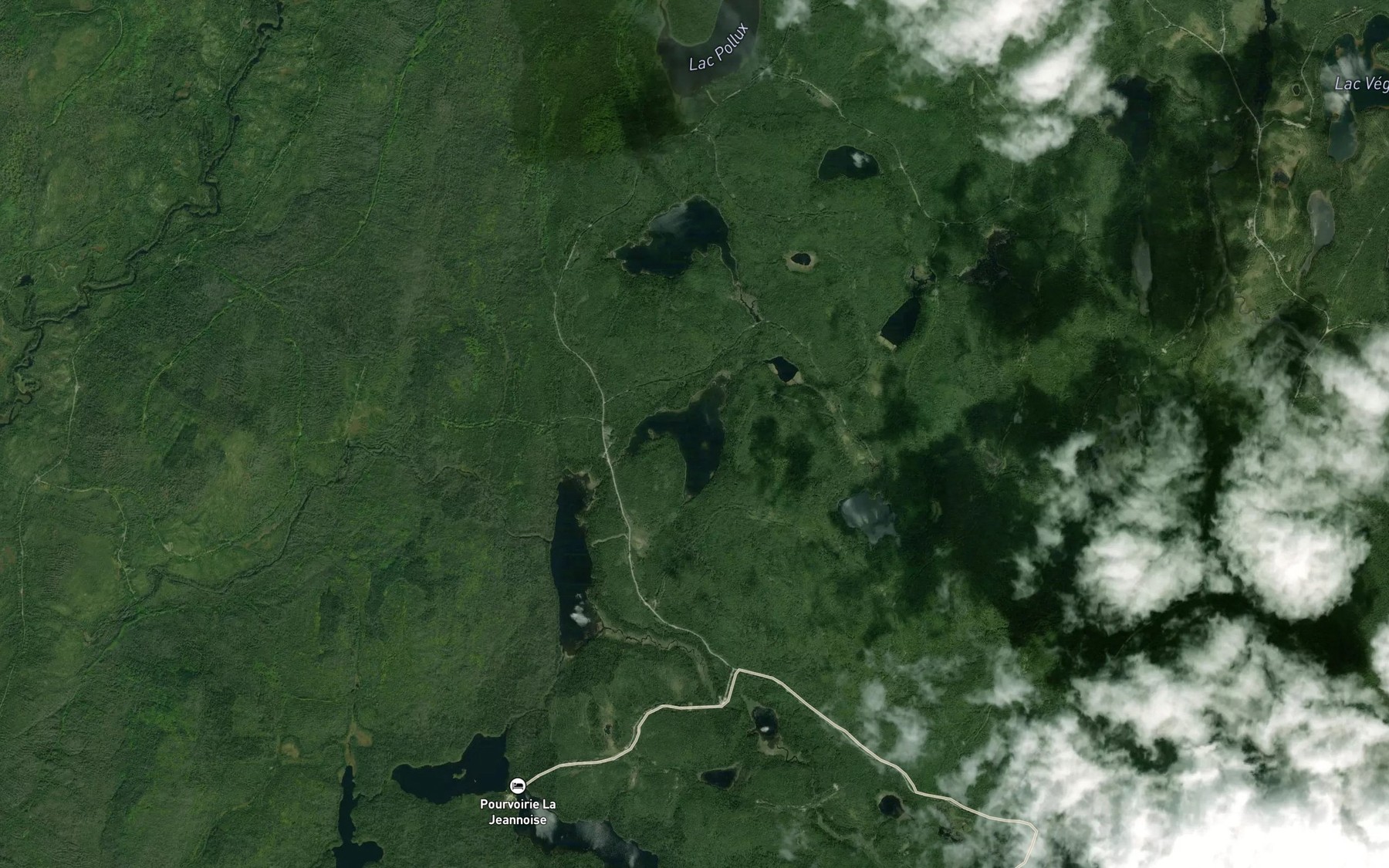 Satellite map of the Lac Theberge