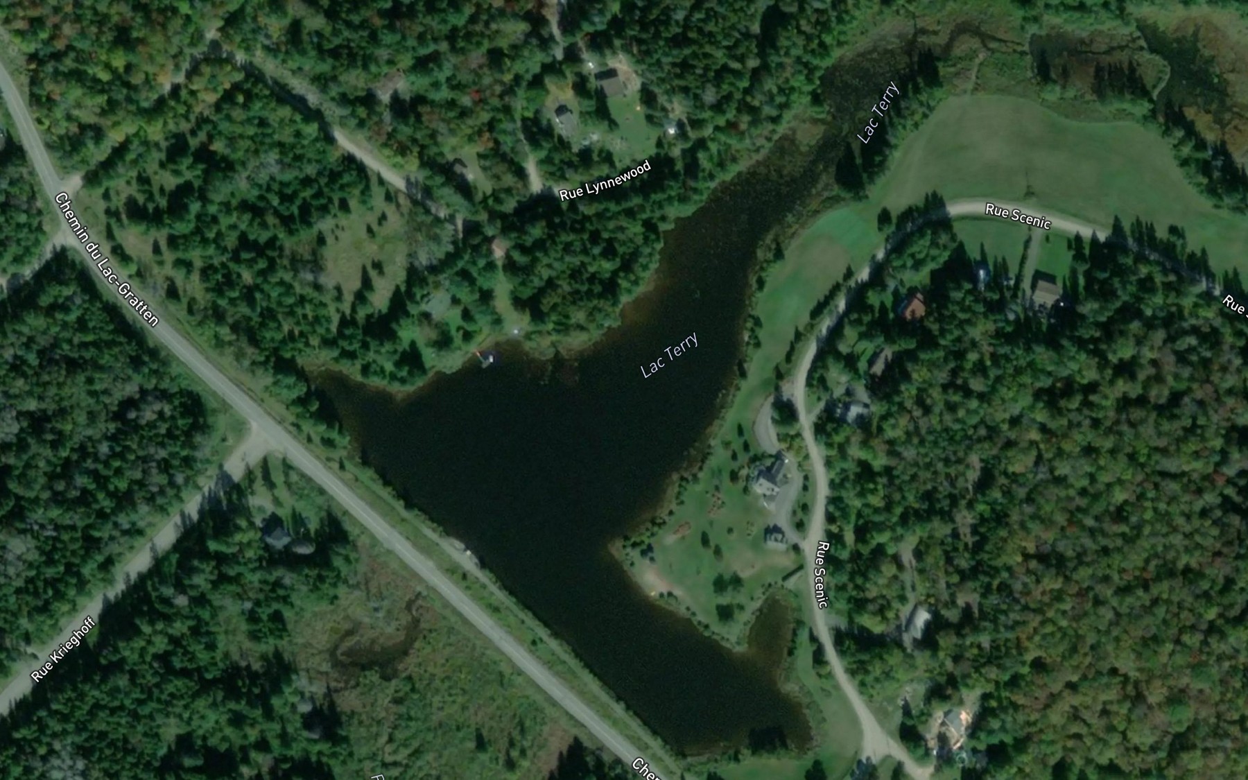 Satellite map of the Lac Terry