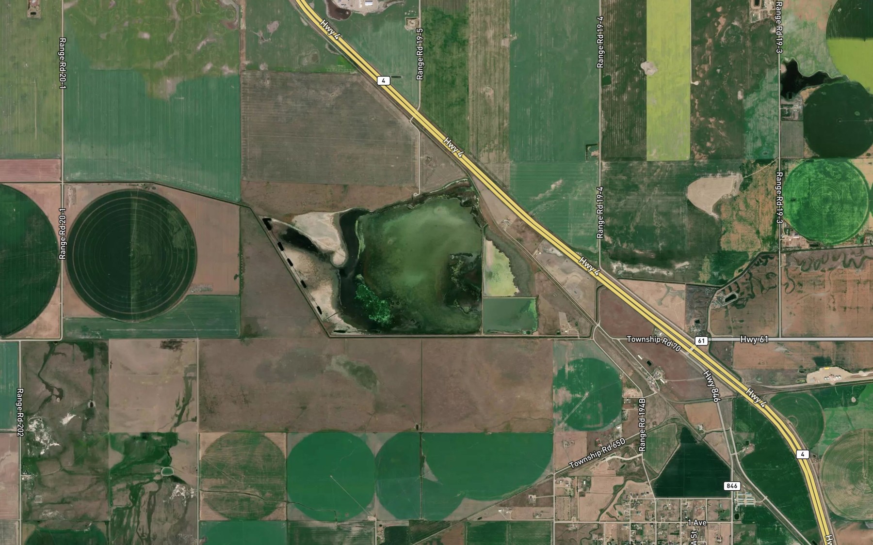 Satellite map of the Stirling Lake