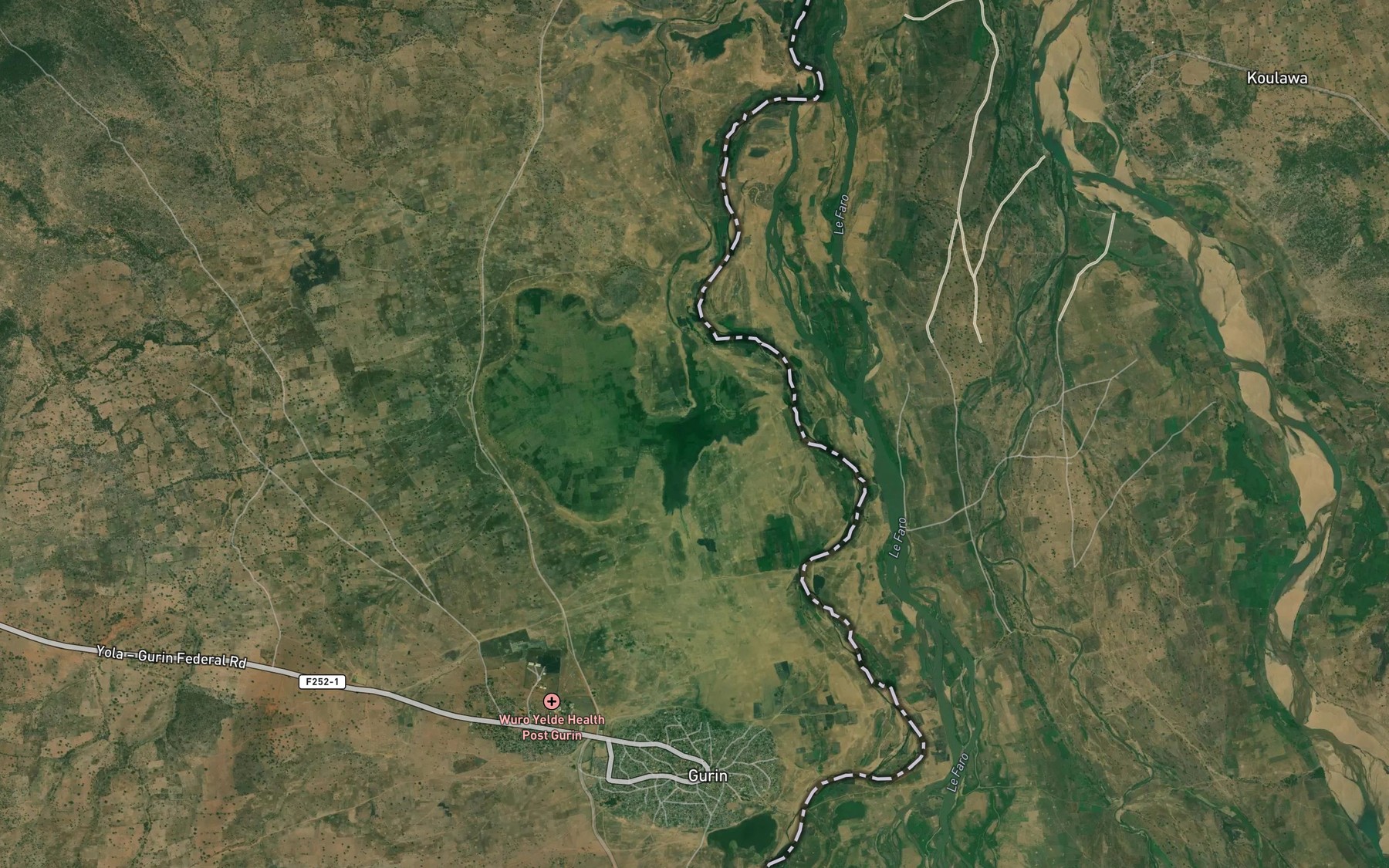 Satellite map of the Lake Gersobo