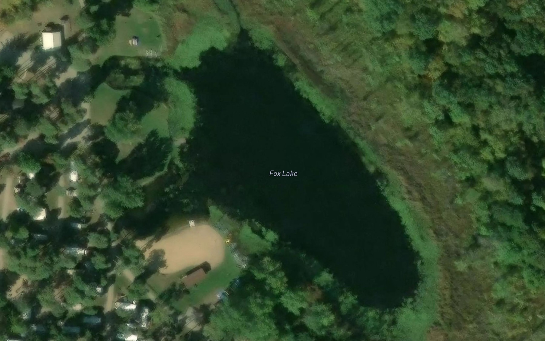Satellite map of the Fox Lake