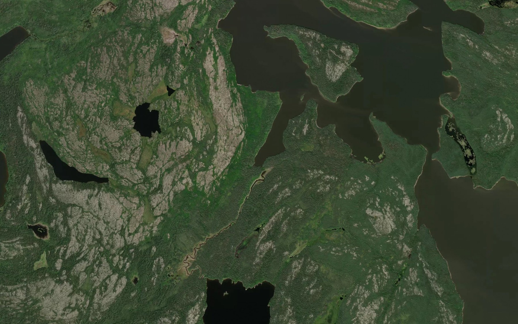 Satellite map of the Mooswu Creek