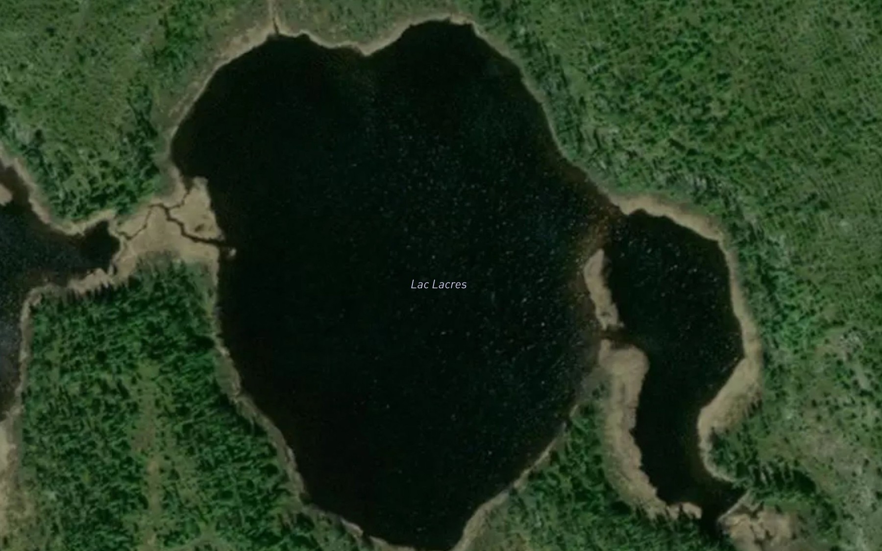 Satellite map of the Lac Lacres